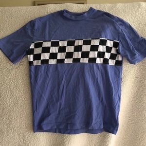 Light Blue Checkered Top